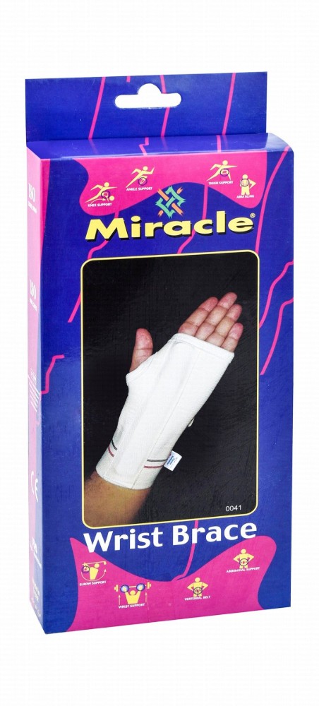 Miracle 2XL White Right Wrist Brace (21.5-22.5cm)