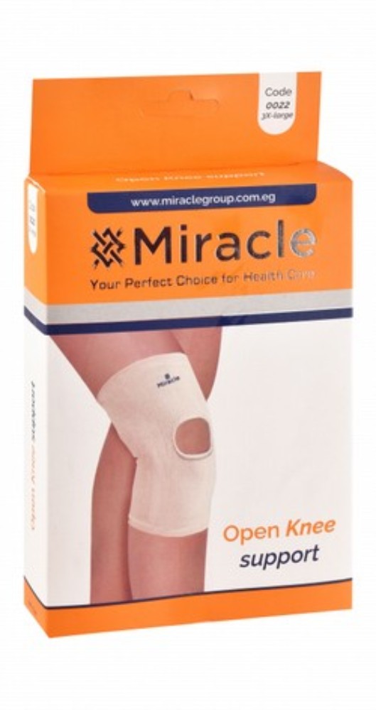 Miracle 3XL White Open Knee Support (51.9-56.9cm)