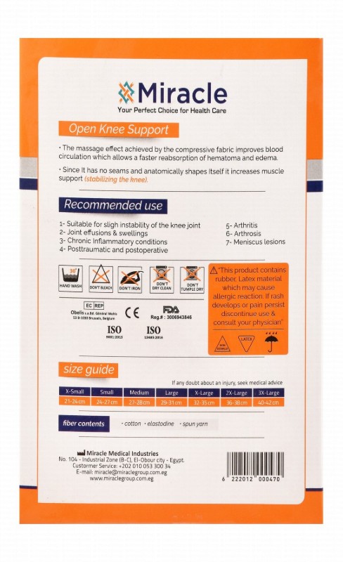 Miracle Small Open Knee Support (26.6-31.7cm)