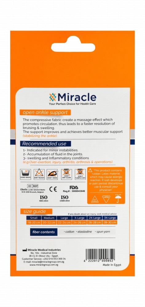 Miracle XL Open Ankle Support (25-27cm)