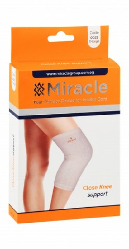 Miracle XL White Close Knee Support (32-35cm)