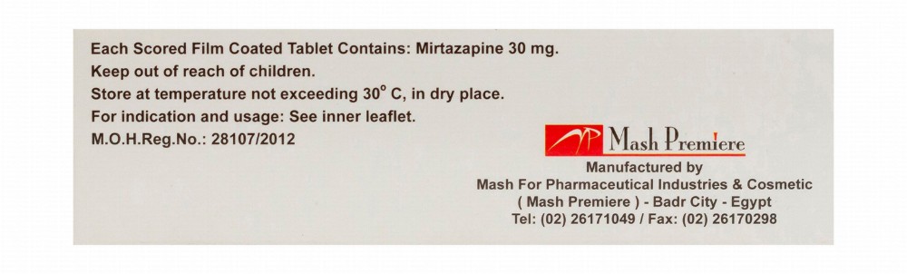 Mirtimash 30mg Mirtazapine