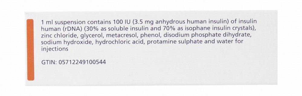 Mixtard 30 100IU/ml Insulin