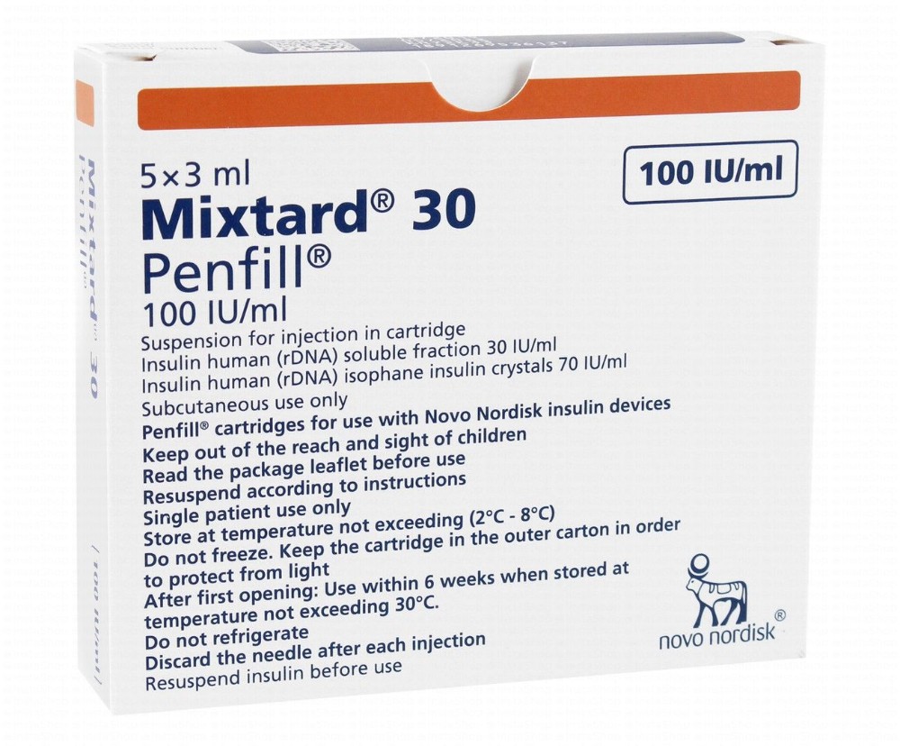 Mixtard 30 Penfill 100IU/ml Insulin
