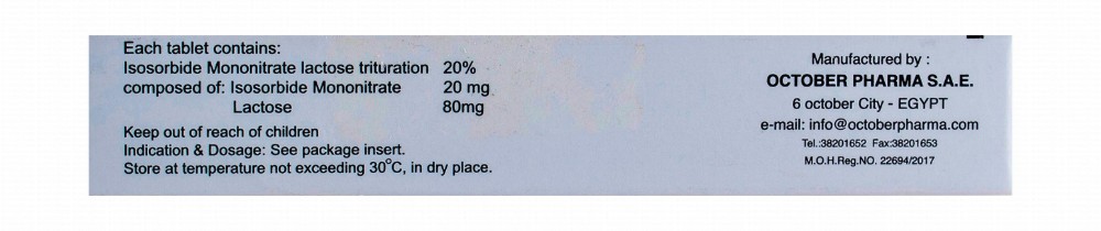 Monomak 20mg Isosorbide Mononitrate