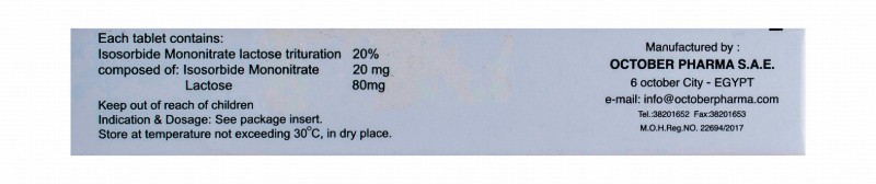Monomak 20mg Isosorbide Mononitrate