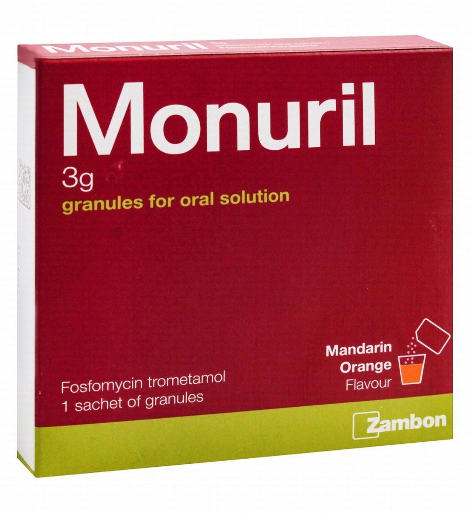 Monuril 3g Fosfomycin Trometamol Oral Solution Granules Mandarin Orange Flavor