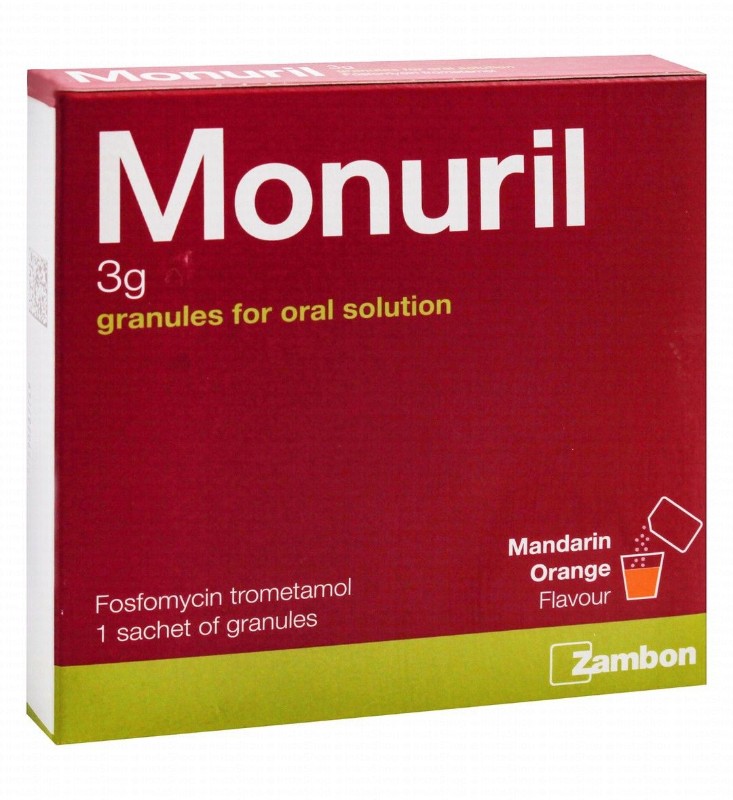 Monuril 3g Fosfomycin Trometamol Oral Solution Granules Mandarin Orange Flavor
