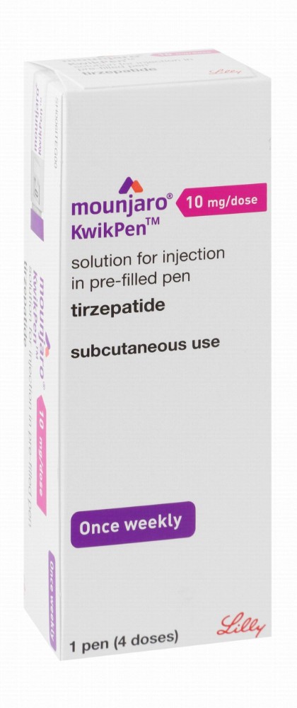 Mounjaro KwikPen 10mg Tirzepatide Pre-Filled Solution Pen for Subcutaneous Injection