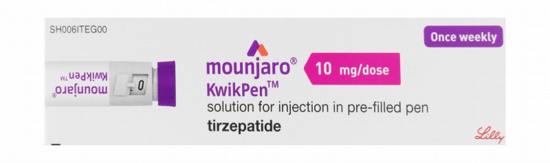 Mounjaro KwikPen 10mg Tirzepatide Pre-Filled Solution Pen for Subcutaneous Injection