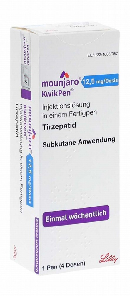 Mounjaro KwikPen 12.5mg Tirzepatide Pre-Filled Solution Pen for Subcutaneous Injection