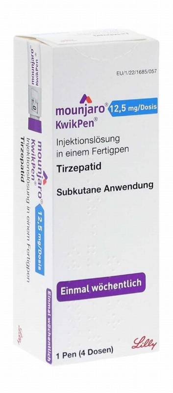 Mounjaro KwikPen 12.5mg Tirzepatide Pre-Filled Solution Pen for Subcutaneous Injection