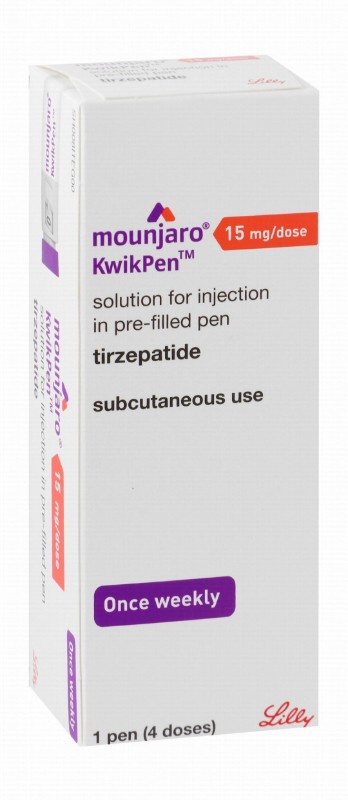Mounjaro KwikPen 15mg Tirzepatide Pre-Filled Solution Pen for Subcutaneous Injection