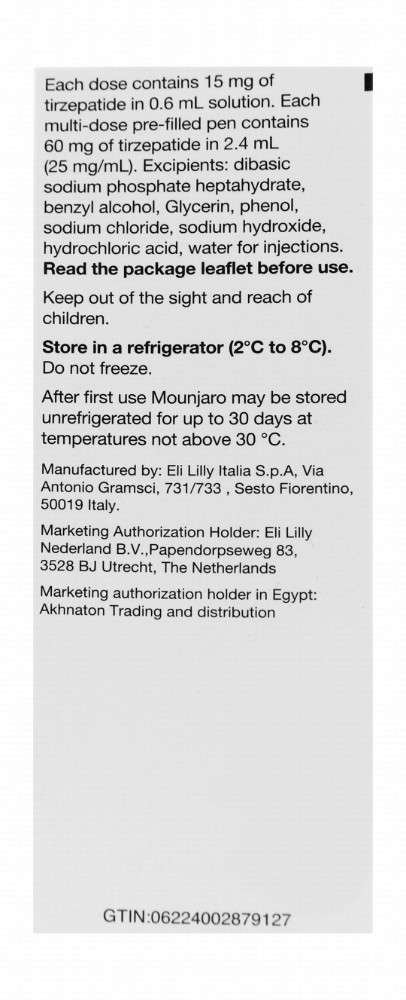 Mounjaro KwikPen 15mg Tirzepatide Pre-Filled Solution Pen for Subcutaneous Injection