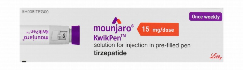 Mounjaro KwikPen 15mg Tirzepatide Pre-Filled Solution Pen for Subcutaneous Injection