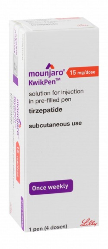 Mounjaro KwikPen 15mg Tirzepatide Pre-Filled Solution Pen for Subcutaneous Injection