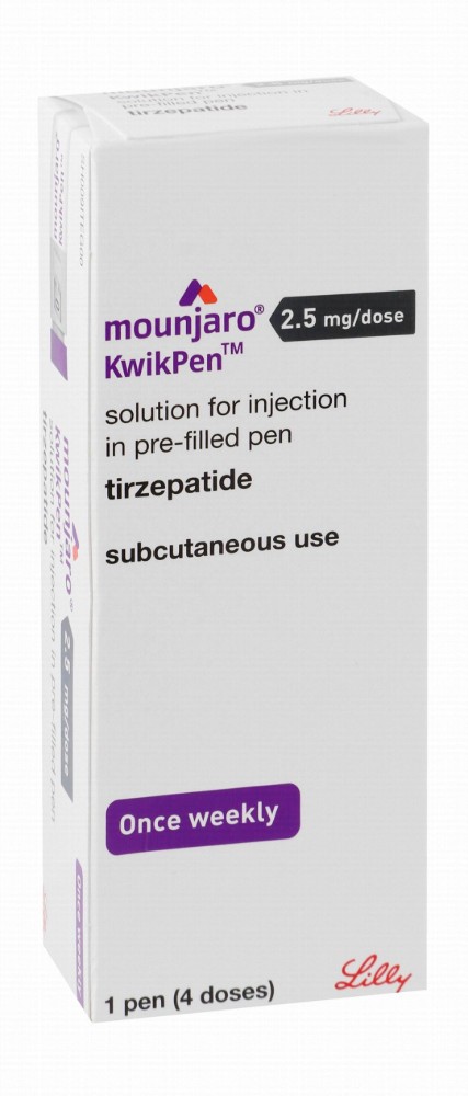 Mounjaro KwikPen 2.5mg Tirzepatide Pre-Filled Solution Pen for Subcutaneous Injection