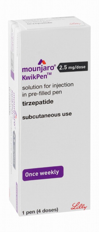 Mounjaro KwikPen 2.5mg Tirzepatide Pre-Filled Solution Pen for Subcutaneous Injection