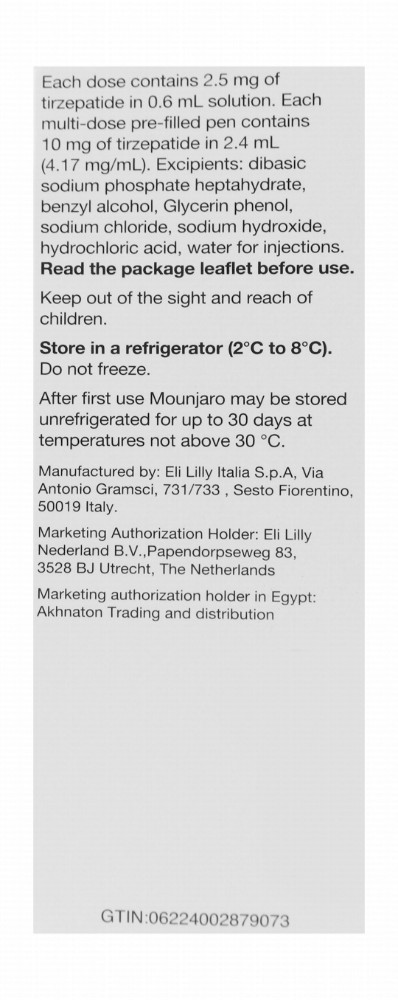 Mounjaro KwikPen 2.5mg Tirzepatide Pre-Filled Solution Pen for Subcutaneous Injection