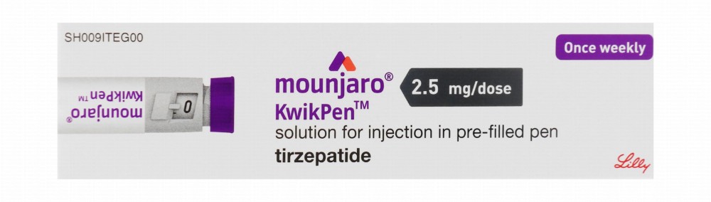 Mounjaro KwikPen 2.5mg Tirzepatide Pre-Filled Solution Pen for Subcutaneous Injection