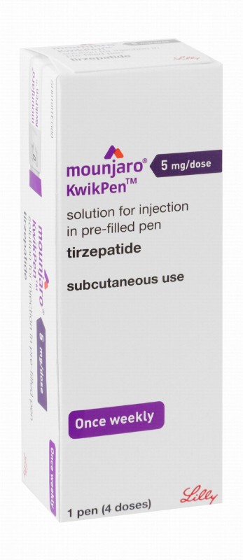 Mounjaro KwikPen 5mg Tirzepatide Pre-Filled Solution Pen for Subcutaneous Injection