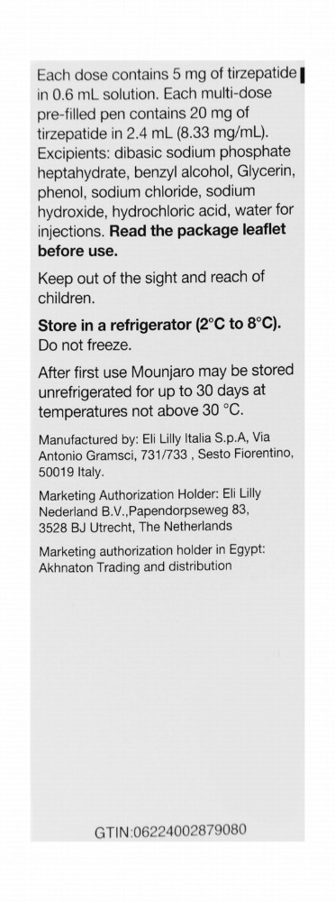 Mounjaro KwikPen 5mg Tirzepatide Pre-Filled Solution Pen for Subcutaneous Injection