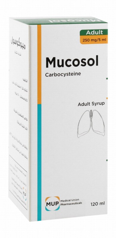 Mucosol 250mg/5ml Carbocysteine Mucolytic for Adults