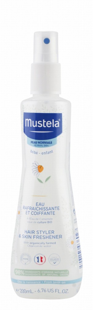 Mustela Baby Hair Styler & Skin Freshener Spray with Organic Chamomile Water for Normal Skin (0+ Months)