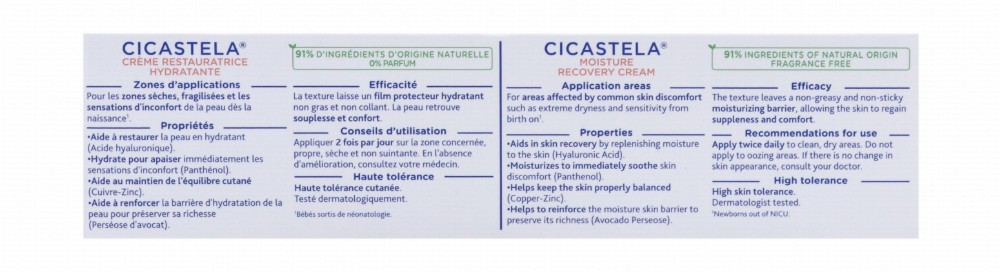 Mustela Cicastela Non-Greasy Moisture Recovery Cream for Babies (0+ Months) - fragrance free