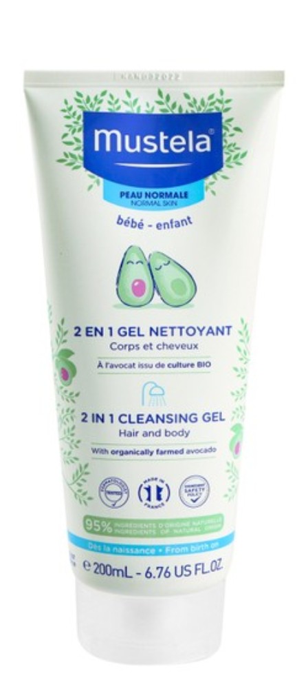 Mustela Hypoallergenic Cleansing Hair & Body Gel for Infants - parabens free, phthalate free, phenoxyethanol free