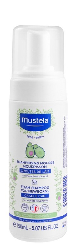 Mustela Hypoallergenic Foam Shampoo for Infants - parabens free, phthalate free, phenoxyethanol free