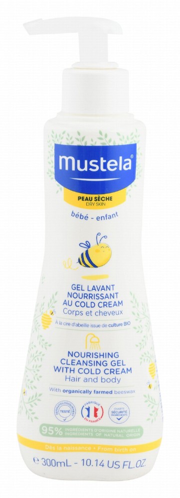 Mustela Nourishing & Cleansing Hair & Body Gel with Beeswax for Dry Skin (0+ Months)