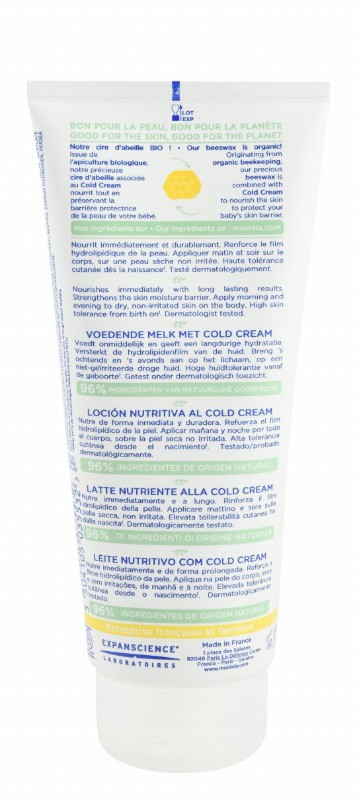 Mustela Nourishing Body Lotion with Beeswax for Dry Skin (0+ Months)