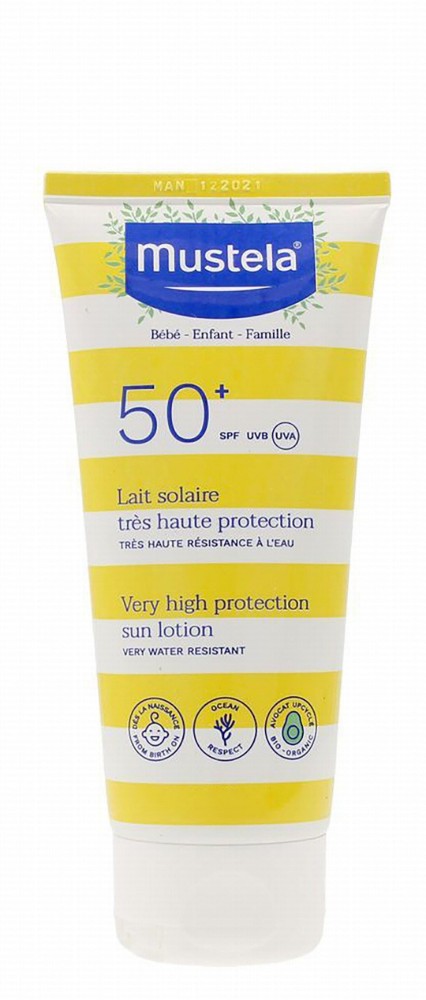 Mustela Water-Resistant Very High Protection Baby & Infant Sunscreen for Face & Body SPF50+