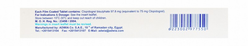Myogrel 75mg Clopidogrel Antiplatelet