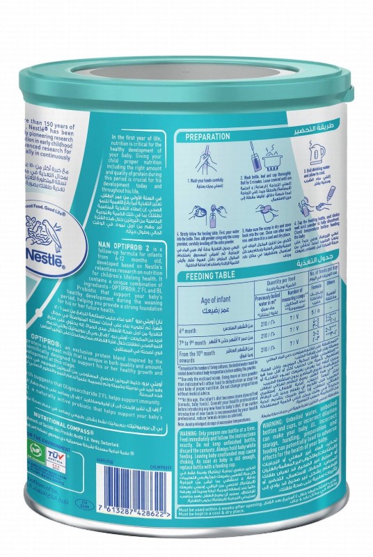 NAN Optipro Follow-Up Milk Formula with 2-FL & BL Probiotic Stage 2 (6-12 Months)