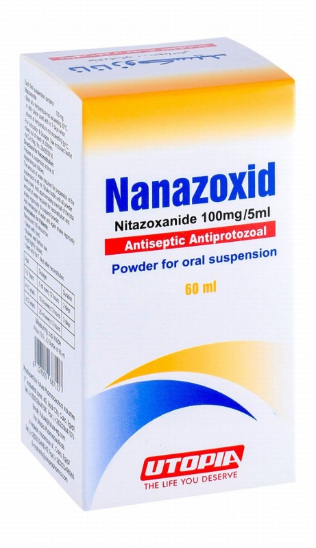 Nanazoxid 100mg Nitazoxanide Oral Suspension Powder Antiseptic Antiprotozal