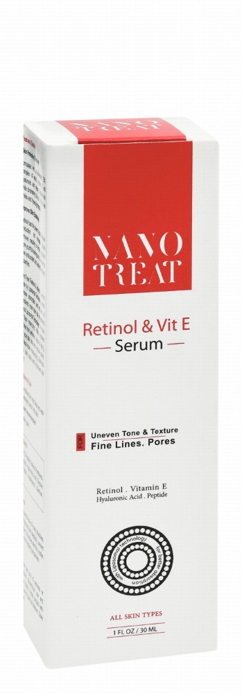Nano Treat Face Serum with Retinol & Vitamin E for All Skin Types - parabens free, animal testing free, silicone free