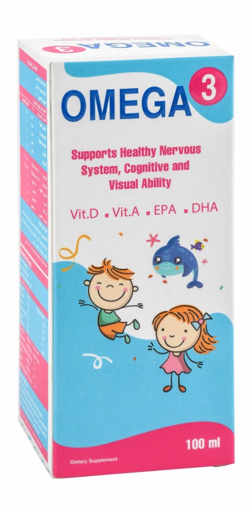 Napco Omega 3 Liquid Supplement with EPA, DHA & Vitamin D for Nervous System, Cognitive & Vision Health