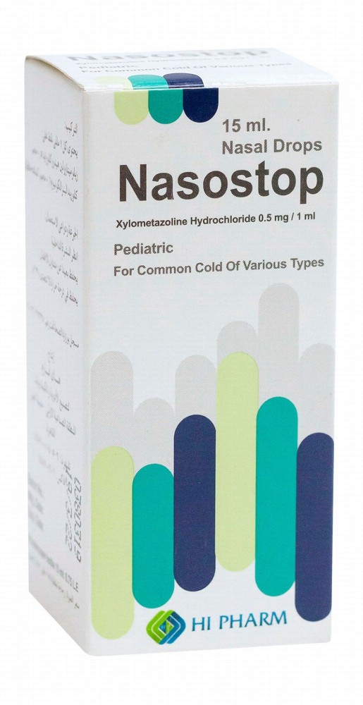 Nasostop 0.5mg/ml Xylometazoline Hydrochloride Pediatric Nasal Drops for Common Cold