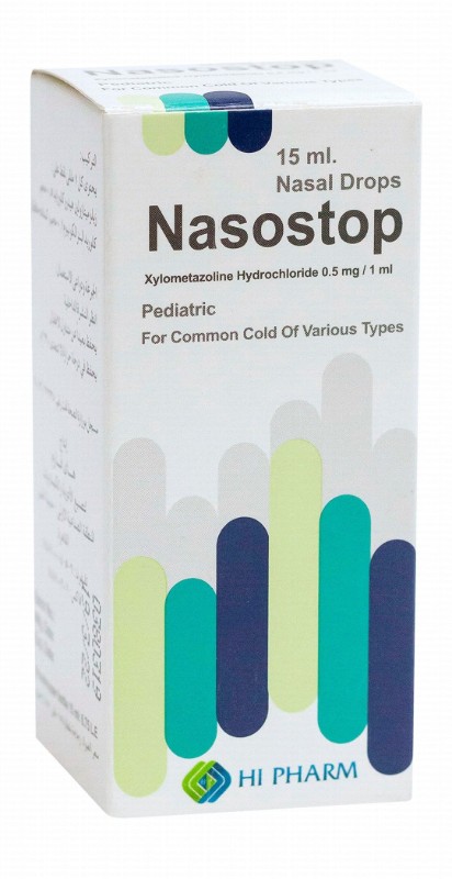 Nasostop 0.5mg/ml Xylometazoline Hydrochloride Pediatric Nasal Drops for Common Cold