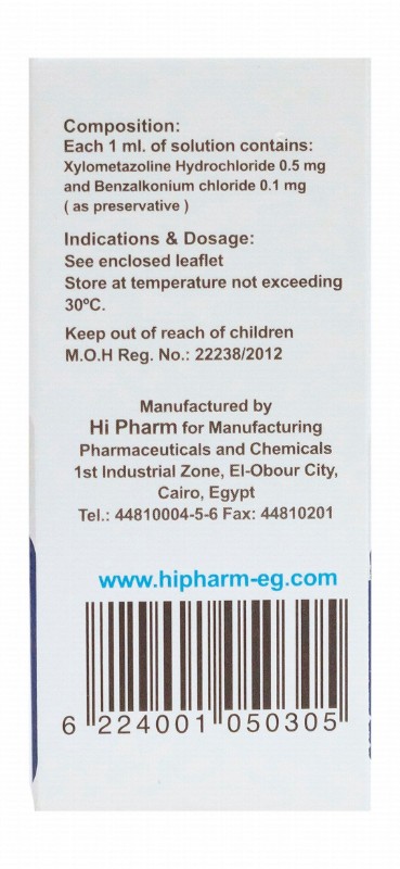 Nasostop 0.5mg/ml Xylometazoline Hydrochloride Pediatric Nasal Drops for Common Cold