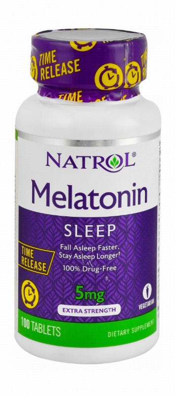 Natrol 5mg Melatonin Sleep Support Supplement - drug free, tree nuts free, artificial colors free