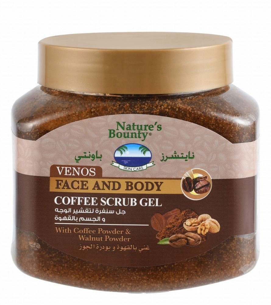 Nature's Bounty Venos Face & Body Scrub Gel with Coffee & Walnut Powder