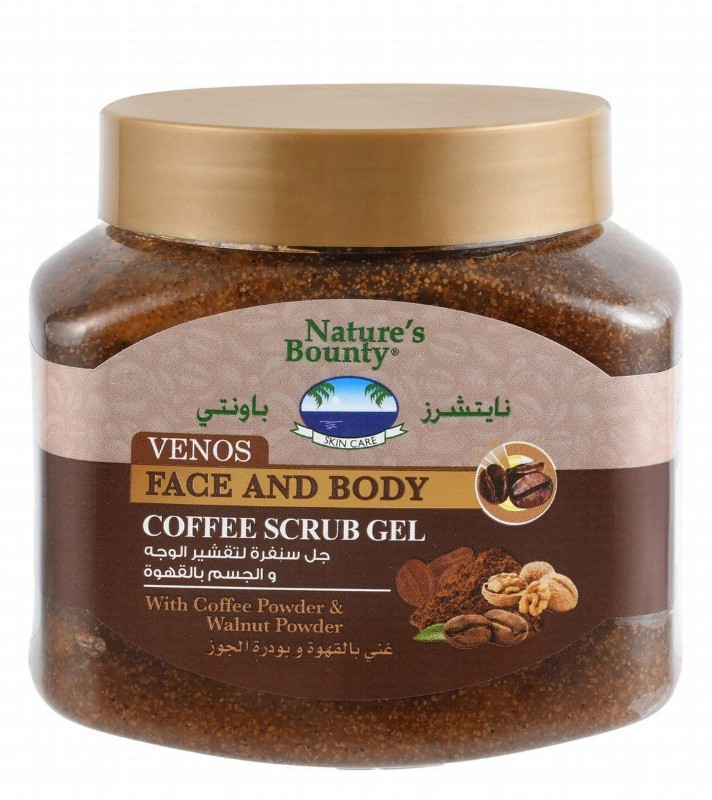 Nature's Bounty Venos Face & Body Scrub Gel with Coffee & Walnut Powder