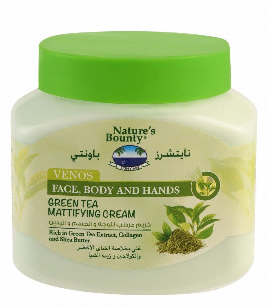 Nature's Bounty Venos Mattifying Cream with Green Tea Extracts for Hands, Face & Body