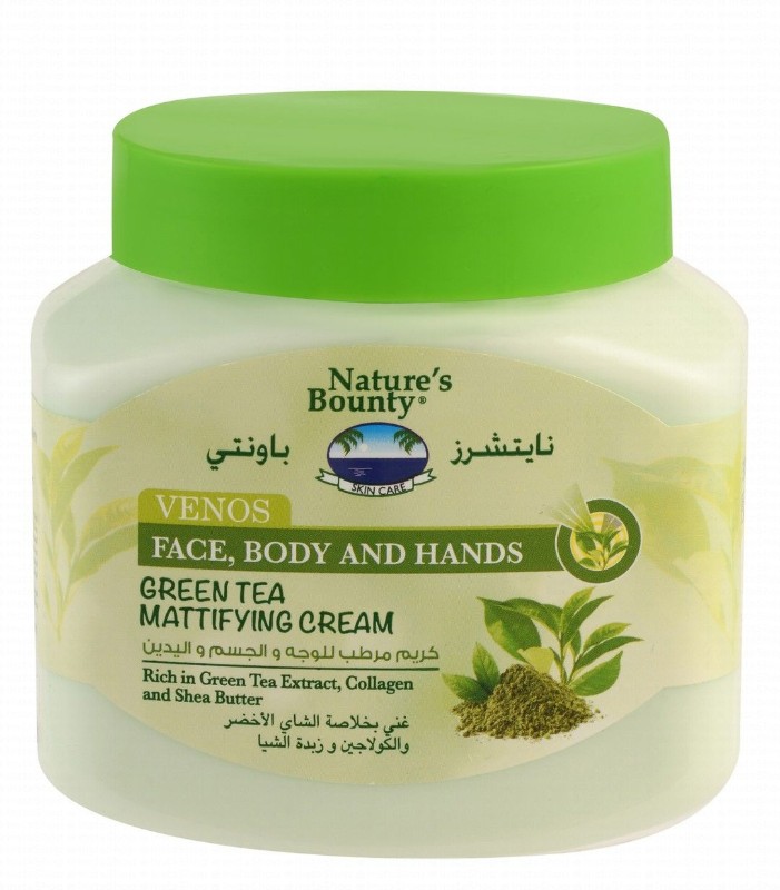 Nature's Bounty Venos Mattifying Cream with Green Tea Extracts for Hands, Face & Body