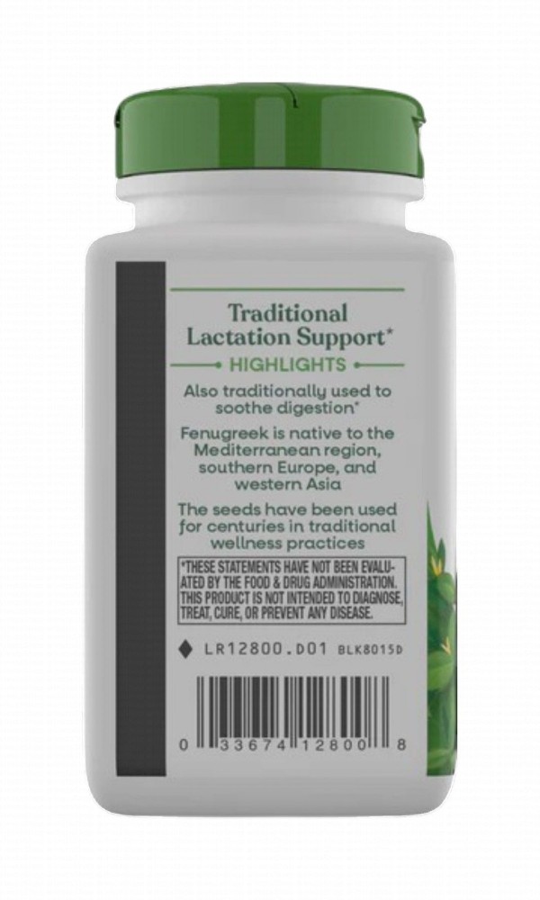 Nature's Way 1130mg Fenugreek Seed Lactation Support Supplement - vegan, GMO free, soy free