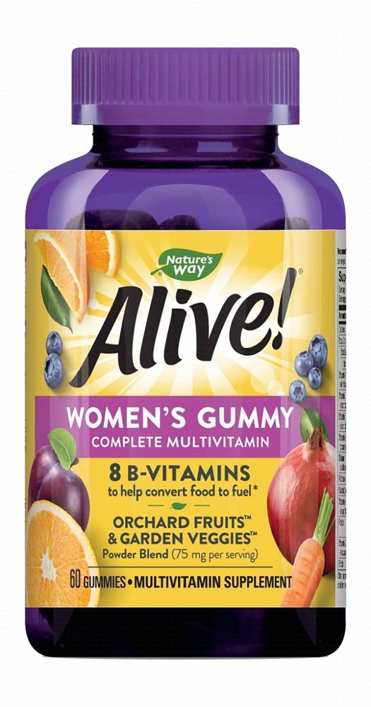 Nature's Way Alive Women's Multivitamin Gummy Supplements Fruit Flavor - dairy free, gluten free