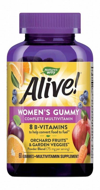 Nature's Way Alive Women's Multivitamin Gummy Supplements Fruit Flavor - dairy free, gluten free